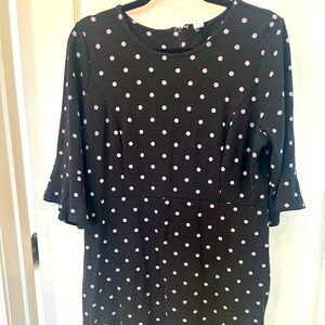 Gently used Old Navy Black dress with polka dots